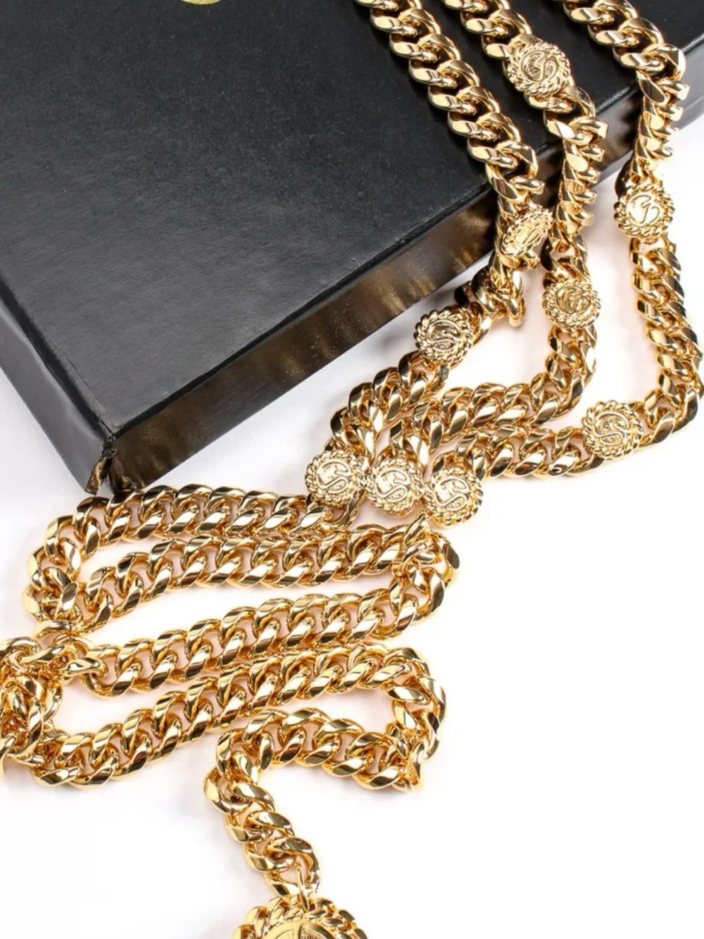 St.John Triple Strand Curb Chain Belt